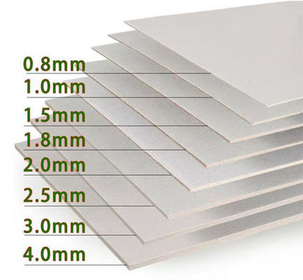 Excelente dureza 2 mm de cartón gris para archivo de arco Personalizado Cuaderno sin recubrimiento