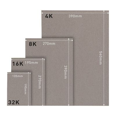 Pedido personalizado Acceptado cartón de papel gris sin recubrimiento