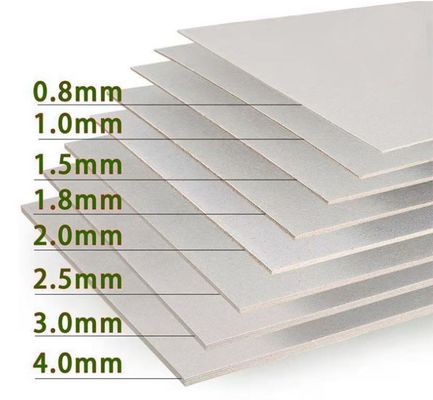 Papel de cartón dúplex recubierto en PE, papel reciclado de grabado de pulpa de impresión para embalaje a medida