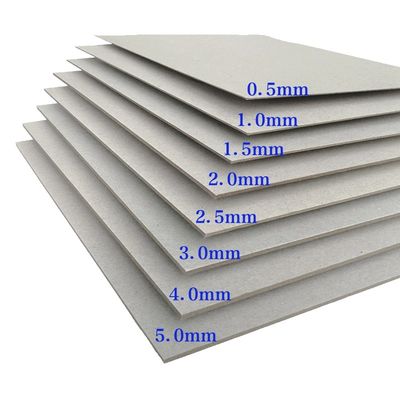 Hojas de cartón gris doble 250G 300G 350G 500G 1000G 1300G Tarjeta de chips grises