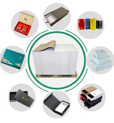 caja plegable de cartón dúplex cartón dúplex gris cartón de cubierta de libro cartón dúplex cartón de espalda blanca 300gm