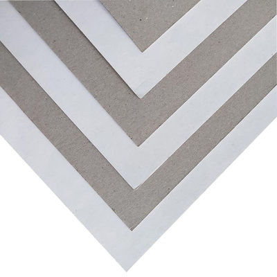 Tarjetas de doble estilo de pulpa reciclada con espalda gris, envases de cartón gris con forro blanco.