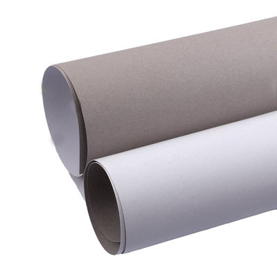 Papel de cartón duplex recubierto con fondo gris y blanco para diferentes formas