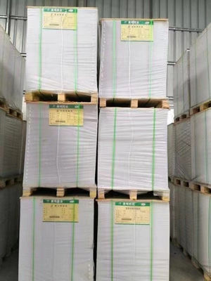 Tablero de papel blanco de un lado con espalda gris 700x1000 mm