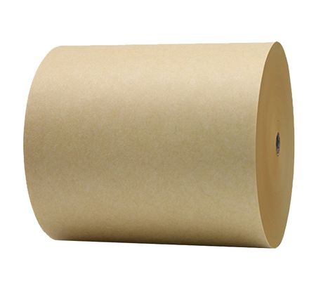 Papel Kraft marrón biodegradable a medida, de grado alimenticio, rollo recubierto de PE de un lado