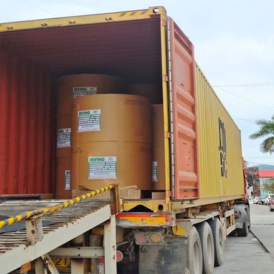 Papel Kraft marrón biodegradable a medida, de grado alimenticio, rollo recubierto de PE de un lado