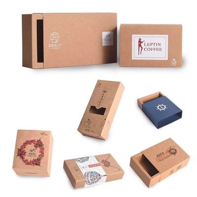 Cajas de regalo de cartón marrón personalizado reciclables para embalaje de ropa