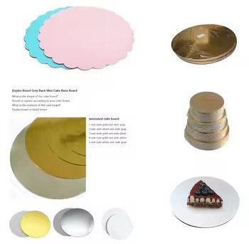Tabla de pastel personalizada 12 pulgadas redonda 4 pulgadas 6 pulgadas 8 pulgadas tambor de pastel